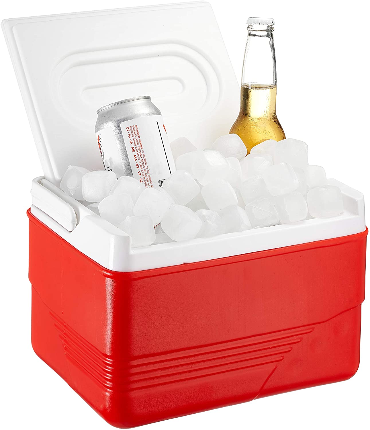 Urban Essentials Reusable Ice Cubes - Quick Freeze Clear Plastic Square Ice cubes With Resealable Bag Pack Of 56