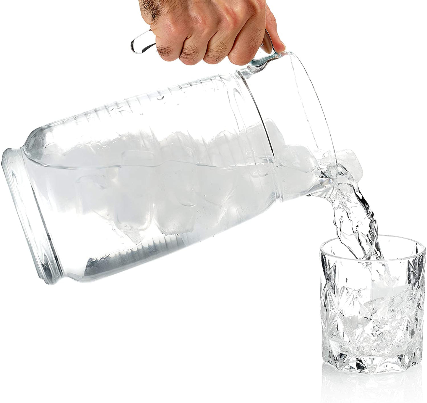 Urban Essentials Reusable Ice Cubes - Quick Freeze Clear Plastic Square Ice cubes With Resealable Bag Pack Of 56