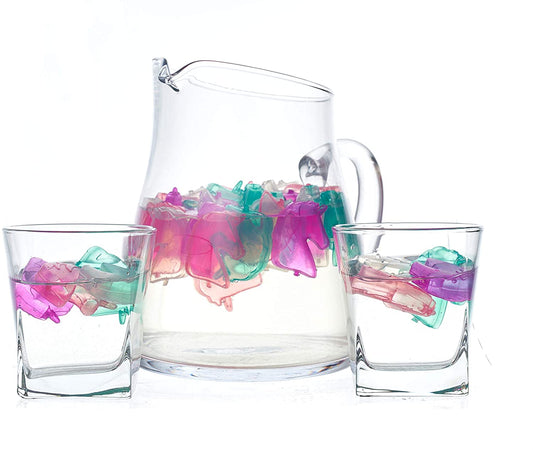 Urban Essentials Reusable Chilling Colorful Unicorn Shaped Plastic Ice cube set